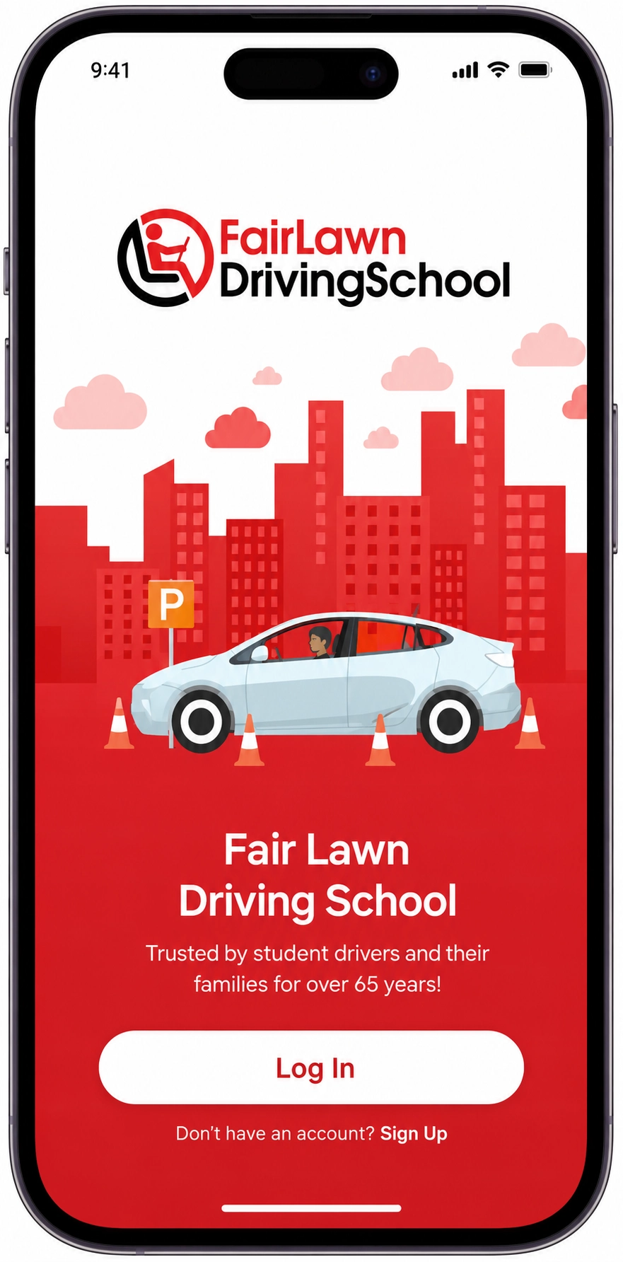 Fair Lawn lesson booking screen