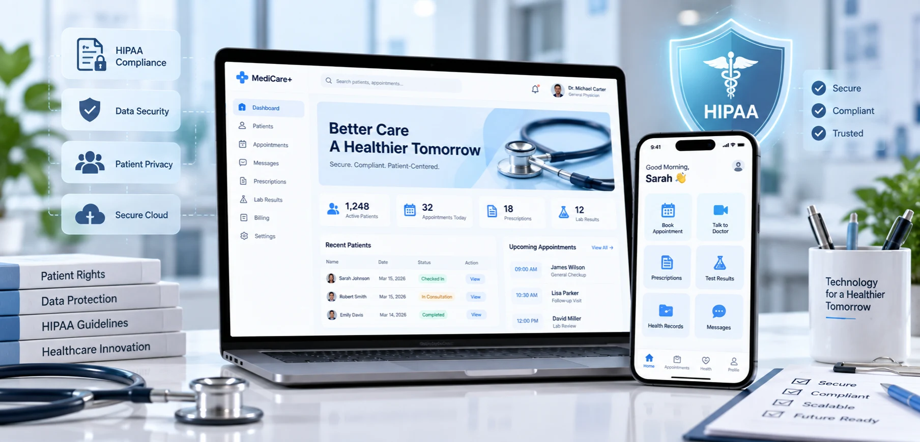 HIPAA-compliant app development for the US market: protected health information, encryption and access controls