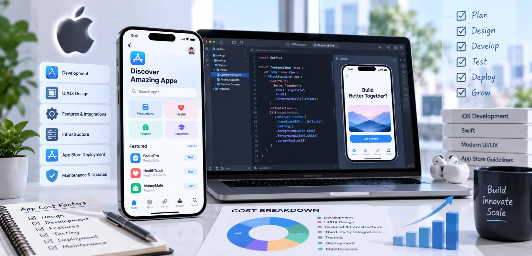 iOS app development cost breakdown for iPhone apps in 2026