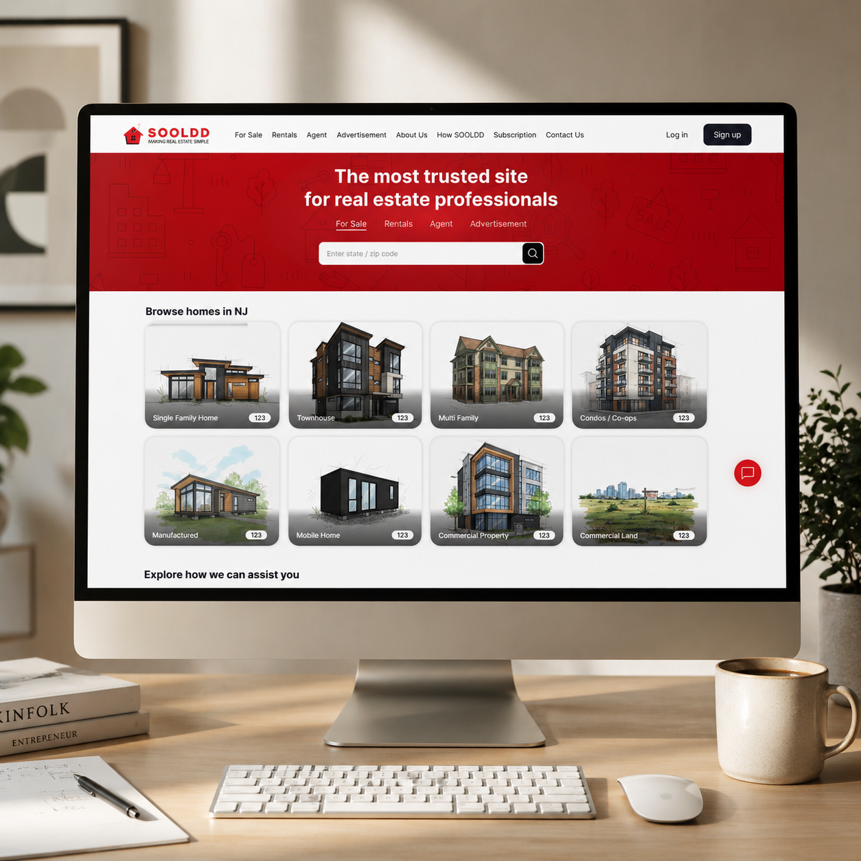 Sooldd desktop real estate browsing experience