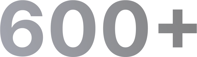 600+