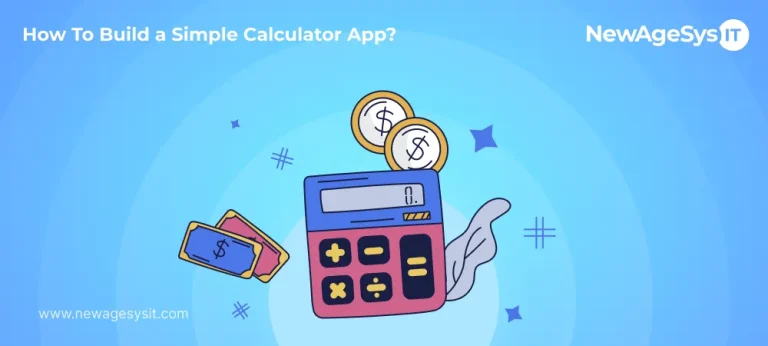 Guide on how to build a simple calculator app with a blue and pink digital interface