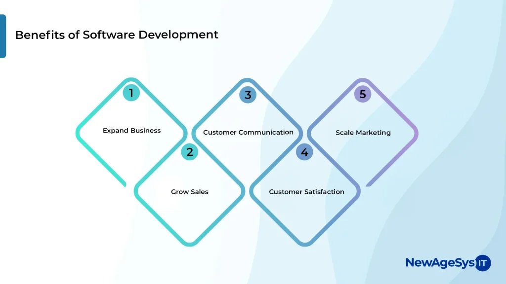 5 key benefits of software development: sales, growth, communication, and more