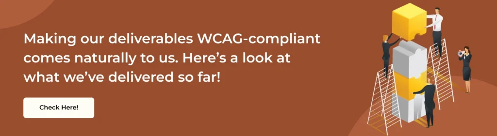 View Newagesys portfolio of WCAG-compliant deliverables and past projects