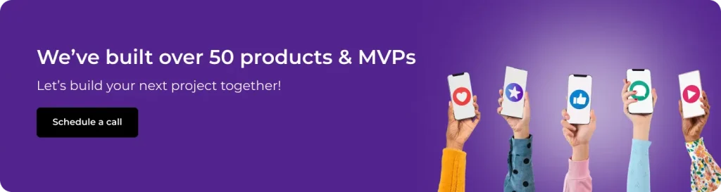 Smartphones with app icons held up by hands in a call-to-action design