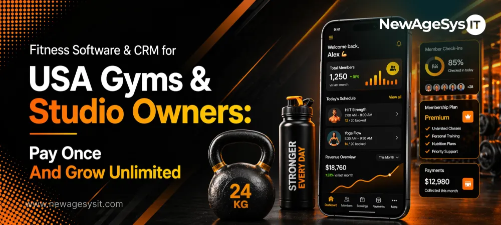 Fitness Software & CRM for USA Gyms & Studio Owners: Pay Once And Grow Unlimited