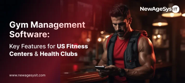 Gym member using smartphone for fitness center management with access control and class booking representing gym management software for US health clubs